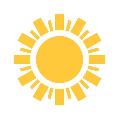 Sarı güneş yaz sabahı grafik tasarım elementi