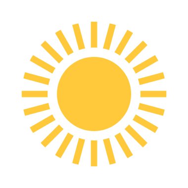 Parlak sarı güneş modayı yaz sembolü tasarımı