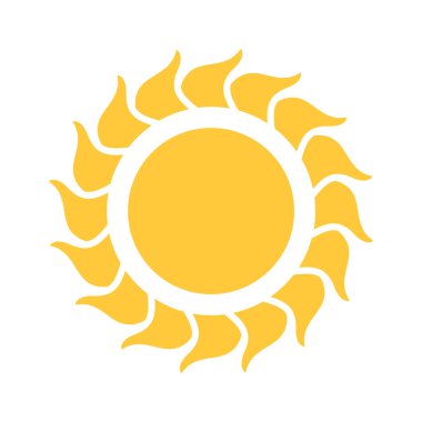 Sarı güneş grafik güneş enerjisi tasarım elementi