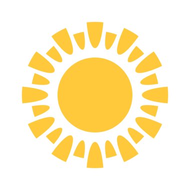 Sarı güneş elementi yaz mevsiminde canlı tasarım