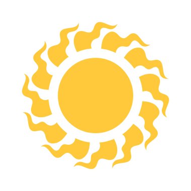 Yaratıcı sarı güneş yaz hava tasarımı elementi