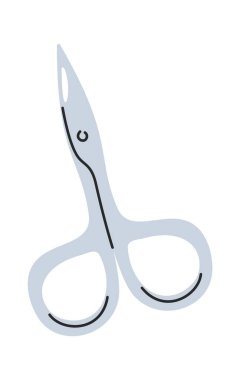 Keskin tırnak kesimi manikür makası el çizimi