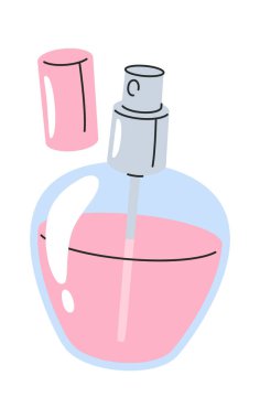 Parfüm şişesi, kadın kozmetik malzemesi.