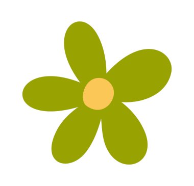 Şirin çiçekli el çizimi botanik süsleme