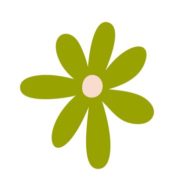 Yeşil çiçek tomurcuğu el tasarım elementi