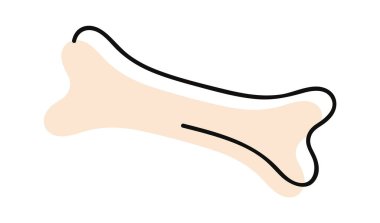 Köpek kemiği, tatlı yiyecek, el çizimi.