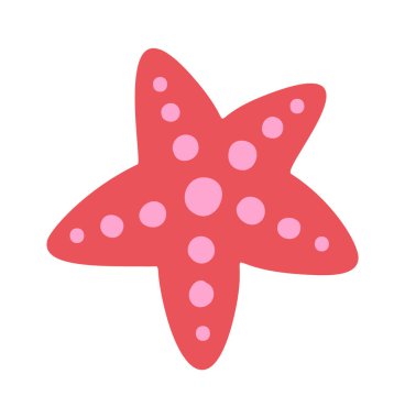 Deniz yıldızı deniz balığı eliyle çizilmiş element