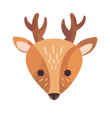 Orman geyiği çizgi film karakteri sevimli hayvan avatarı