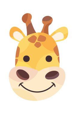 Şirin zürafa çizgi film karakteri vahşi hayvan avatarı
