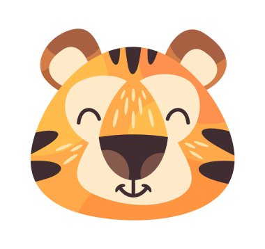 Tatlı kaplan çizgi film karakteri vahşi hayvan avatarı