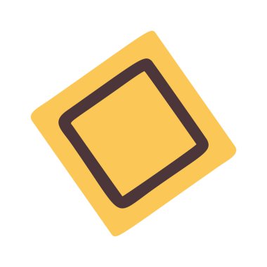 Elmas şekilli uyarı işareti çizilmiş el