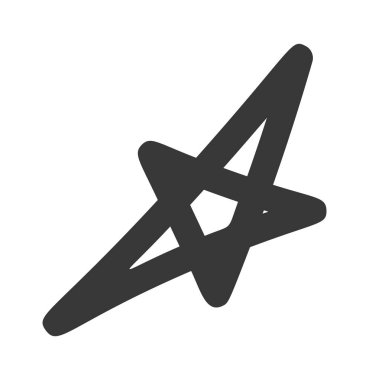 Parıldayan yıldız el yazısıyla Grafiti siyah elementi çiziyor