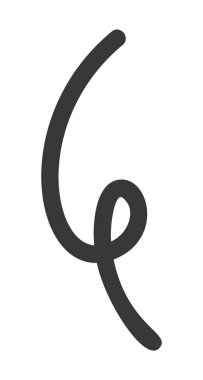 Grunge filigran kıvrımlı siyah tasarım elementi