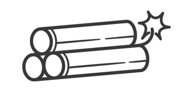 Yanan dinamit çizgi film patlayıcı bomba tasarımı