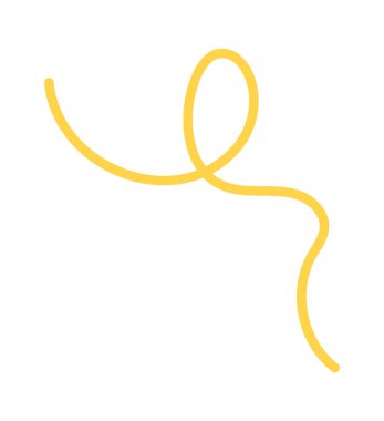 İplik kıvrımlı aksesuar çizgi film tasarım ögesi