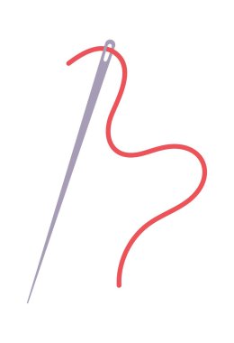 Dikiş iğnesi kırmızı iplik aracı ögesi