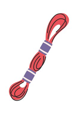 Kırmızı diş ipi, el işi.