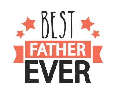 Gelmiş geçmiş en iyi baba. Rozet tasarımı.