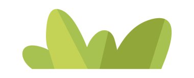 Yeşil çalılık doğal manzara tasarım elementi