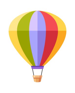 Renkli hava sıcak balon karikatür fuar alanı cazibesi