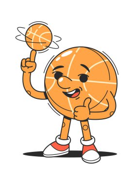 Basketbol karakterinin dönen topu hızlı karalaması.