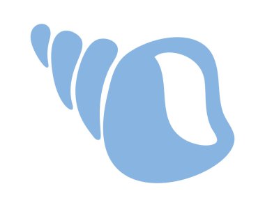 Spiral sualtı kabuğu boho deniz kıyısının tasarım elementi