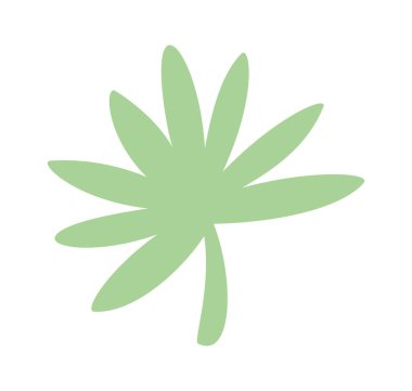 Tropik plaj bitkisi boho siluet tasarım elementi