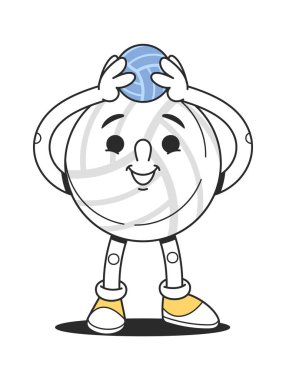 Sevimli voleybol çizgi roman karakteri oyunu