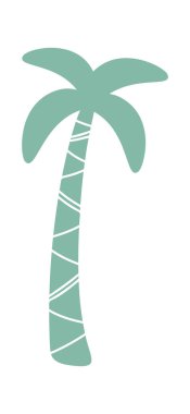 Palm tropikal plaj tatil köyü tasarım elementi