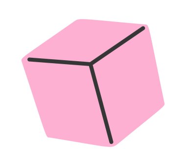 Pembe bina küpü çocuklar oyuncak çizgi film tasarımı