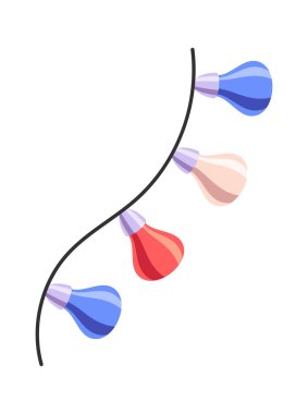 Bağımsızlık Günü ışıkları ulusal Amerikan renklerini diziyor