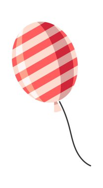 Çizgili balon ABD bağımsızlık günü çizgi film tasarımı