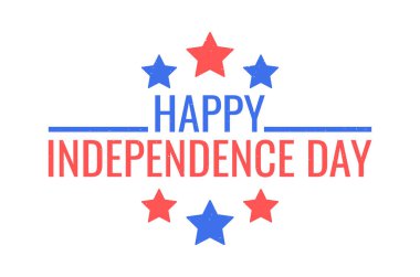 Bağımsızlık günün kutlu olsun vatansever Amerikan tatil rozeti.