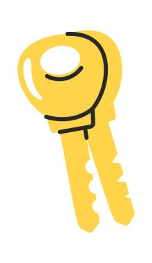 Turistik anahtar depolama kutusu çizgi film tasarımı