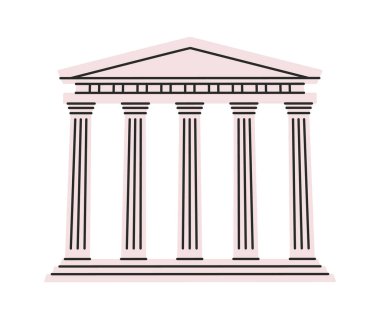 Antik Roma karikatür mimari sütunları inşa ediyor