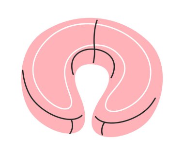 Seyahat yastıkları ergonomik şekilli çizgi film malzemeleri.