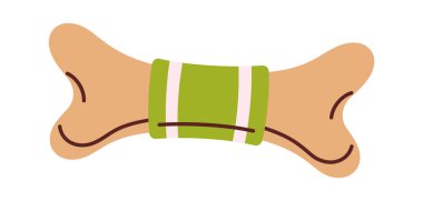 Köpek oyunu için kemik oyuncağı elle çizilmiş