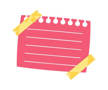 Kırmızı çizgili not etiketi boş alan tasarımı