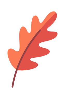 Kahverengi meşe yaprağı ağaç tasarım elementi