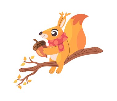 Sincap sonbahar hayvanı dalda çizildi