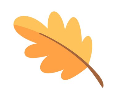 Dekoratif ağaç yaprağı sonbahar doğa tasarım elementi