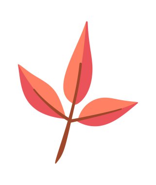 Kırmızı ağaç yaprakları sonbahar tasarım elementi