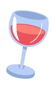 Bir kadeh şarap, içecek tasarım elementi.