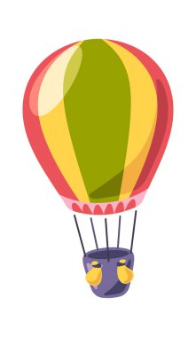 Hava sıcak balon çizgi film hava aracı elementi