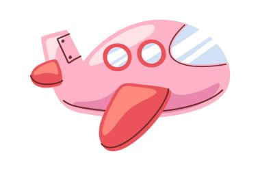 Yolcu uçağı renkli oyuncak karikatürü