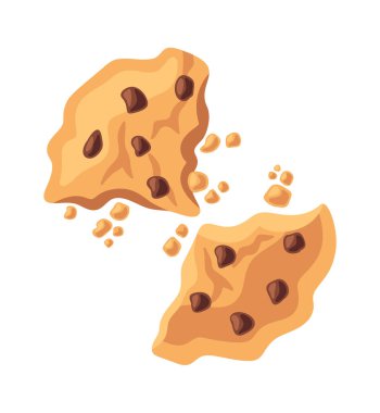 Yulaf ezmesi, çikolatalı cips, yenmemiş kurabiye.