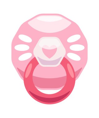 Şirin pembe bebek mankeni silikon yatıştırıcı