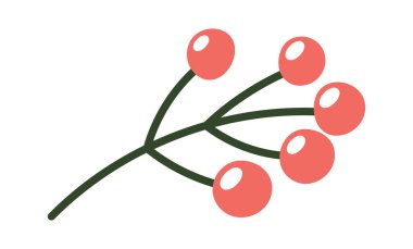 Red Rowan böğürtlen dalı Noel dekorasyonu tasarımı