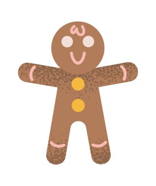 Noel kurabiyesi adam tatlı kurabiye geometrik şekli