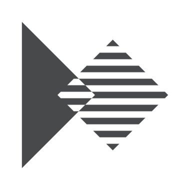 Üst üste bindirilmiş üçgen eşkenar dörtgen ile orta yüzyıl ögesi